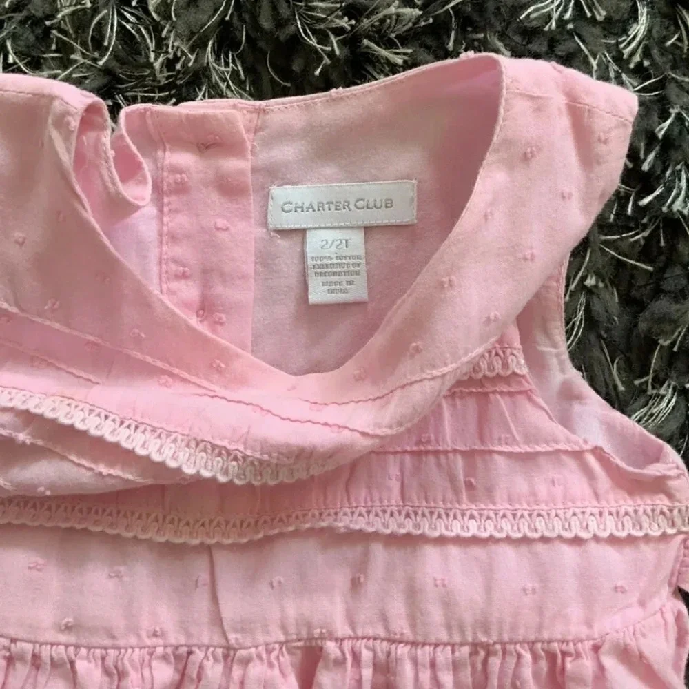 Charter Club Toddler Girls Pink Sleeveless Party C
